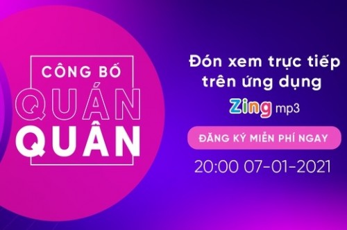 ZMA 2020 livestream công bố kết quả vào 20h ngày 7/1 trên Zing MP3