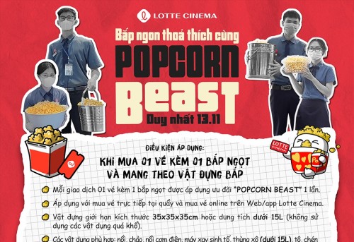 BẮP NGON THOẢ THÍCH CÙNG POPCORN BEAST