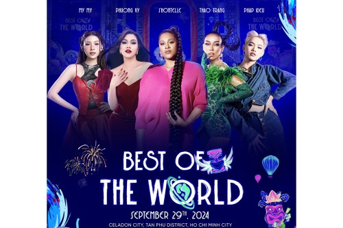 DÀN LINE-UPTRÌNH DIỄN TẠI “BEST OF THE WORLD FESTIVAL” THUỘC KHUÔN KHỔ MISS COMSO 2024: SHONTELLE, PHƯƠNG VY, THẢO TRANG, MỸ MỸ, PHÁP KIỀU