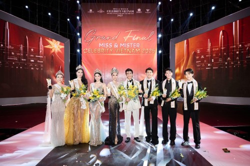 Nguyễn Đình Tuấn Kiệt và Trần Trân Mỹ Linh đăng quang Miss & Mister Celebrity Vietnam 2025 